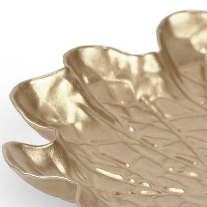 6" Gold Metal Handmade Lily Pad Trinket Tray