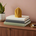 6" Gold Sandalwood Scented Dimensional Palm Leaf Candle