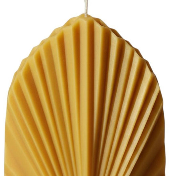 6" Gold Spring Rain Scented Dimensional Palm Leaf Candle