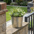 6" Gray Recycled Plastic Indoor Outdoor Round Pot Planter