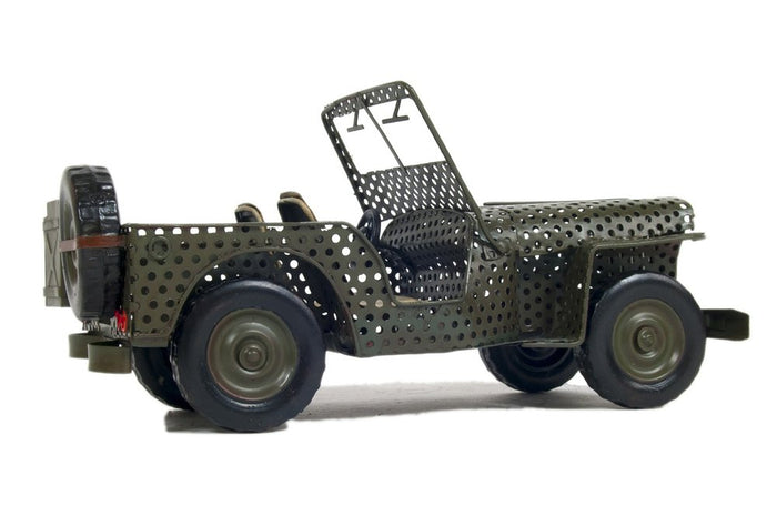 7" Green Metal Hand Painted Model Car