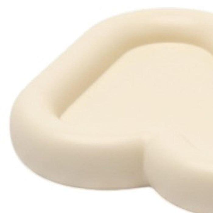 7" Light Yellow Resin Handmade Curvy Scalloped Trinket Tray