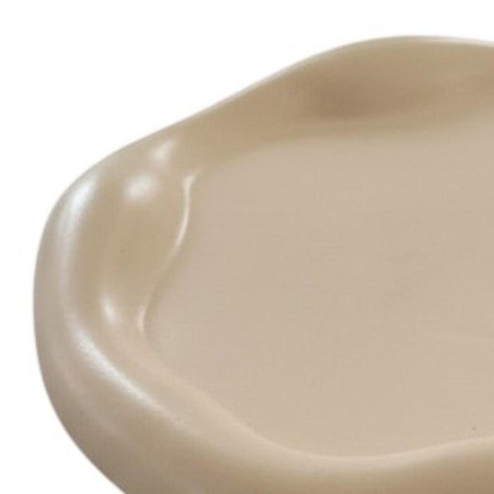 7" Peach Resin Handmade Round Trinket Tray