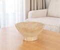 8" Beige Sandstone Round Pedestal Centerpiece Bowl