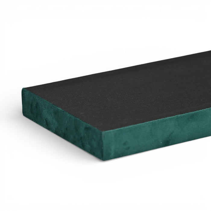 9" Green Wood And Velvet Handmade Trinket Tray