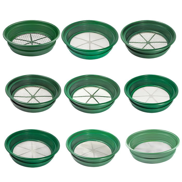 9 Piece Sifting Pans | Gold Sifting Pans | DetectorWarehouse