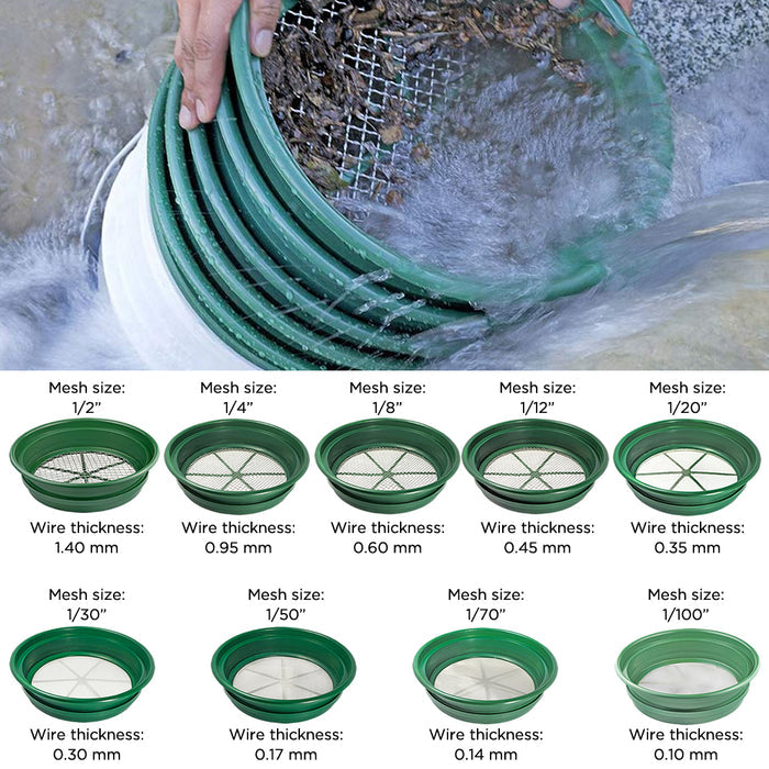 9 Piece Sifting Pans | Gold Sifting Pans | DetectorWarehouse