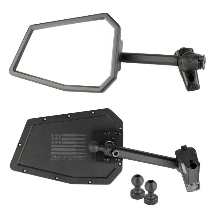A-Pillar Doors Off Side Mirrors for 2018-2023 Jeep Wrangler JL & 2020-2023 Jeep Gladiator - Pair of 2