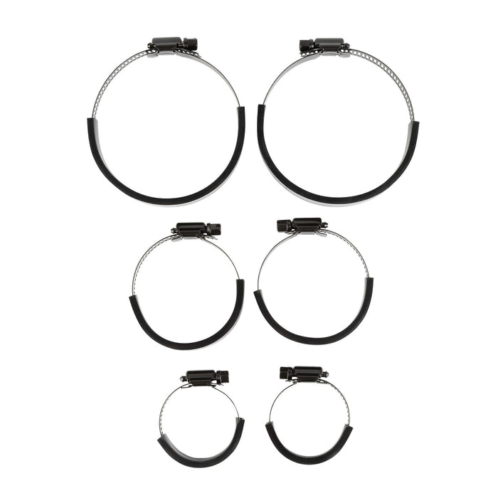 Adjustable Dual Hose Clamp Bar Mount with 20mm Ball - Fits Bars 1 to 3 inches Diameter
