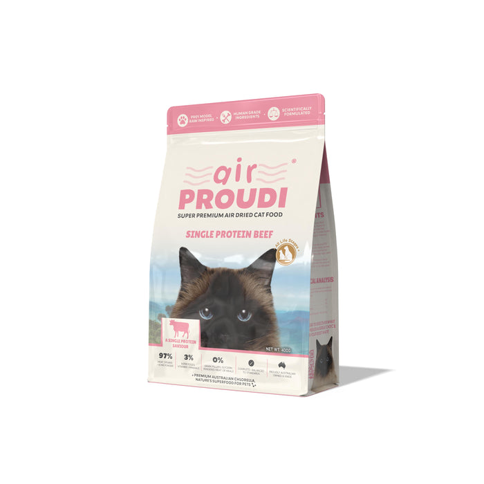 AirProudi Air Dried Cat Food Beef 400g