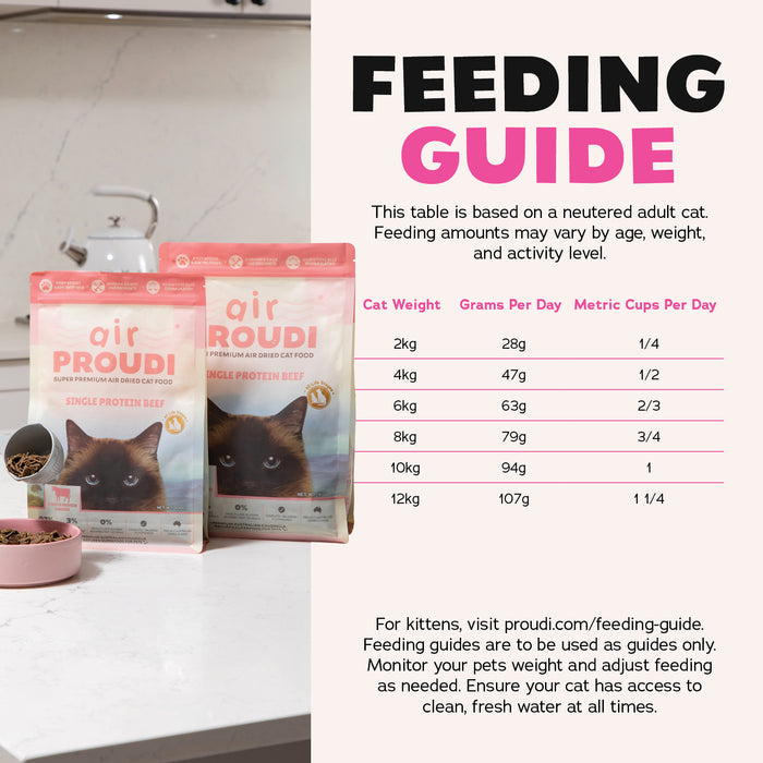 AirProudi Air Dried Cat Food Beef 400g