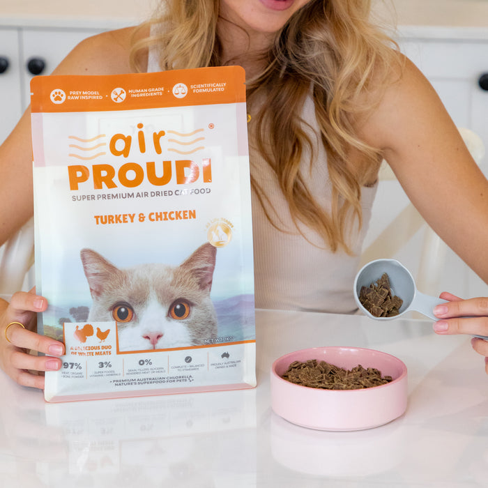 AirProudi Air Dried Cat Food Turkey and Chicken 400g