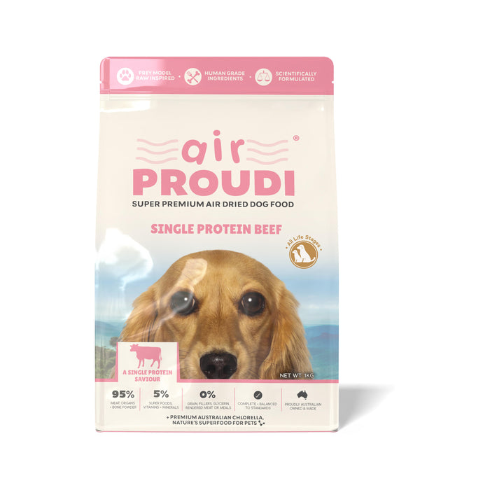 AirProudi Air Dried Dog Food Beef 1kg-Habitat Pet Supplies