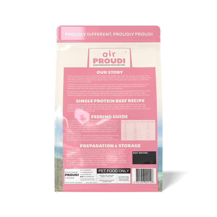 AirProudi Air Dried Dog Food Beef 400g