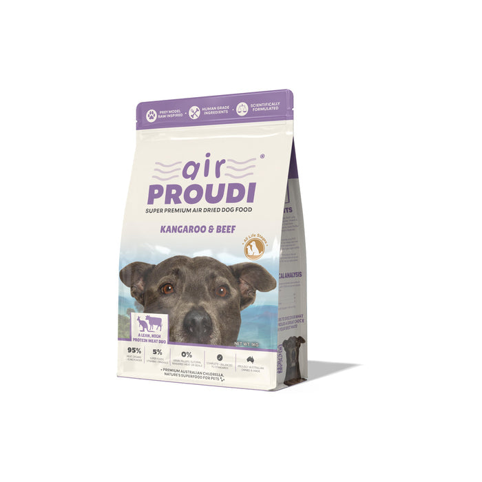 AirProudi Air Dried Dog Food Kangaroo and Beef 1kg