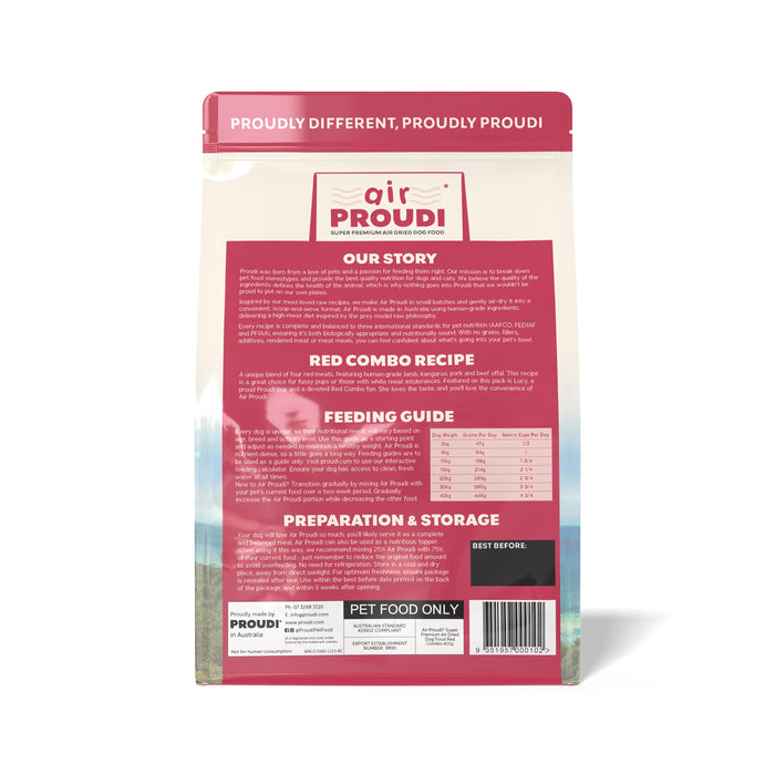 AirProudi Air Dried Dog Food Red Combo 400g