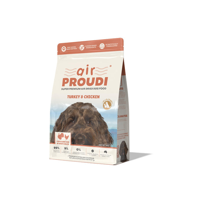 AirProudi Air Dried Dog Food Turkey and Chicken 1kg