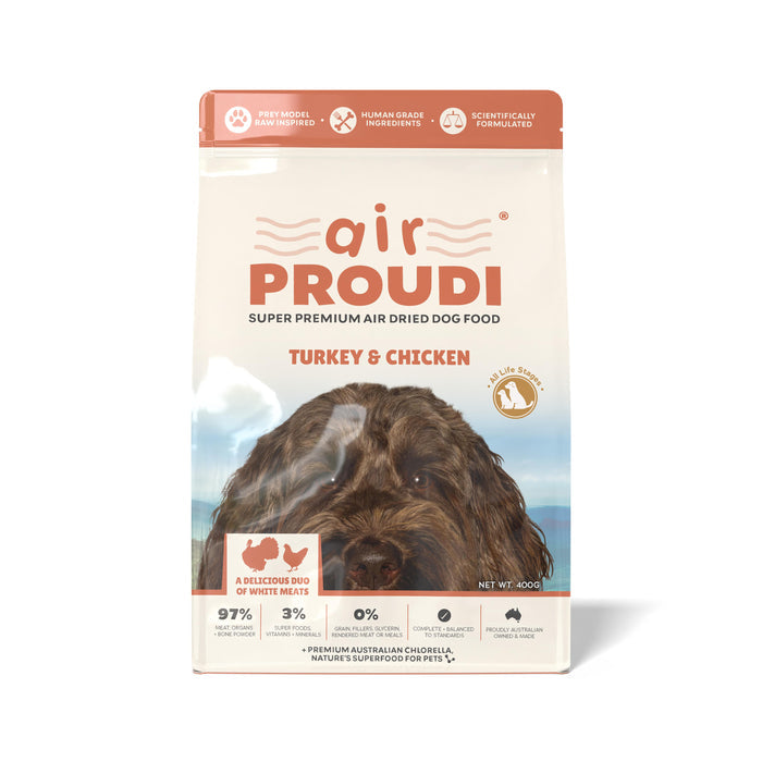 AirProudi Air Dried Dog Food Turkey and Chicken 400g-Habitat Pet Supplies