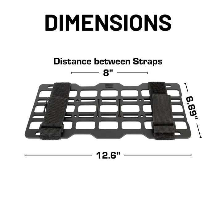 Aluminum Tactical MOLLE Panel Storage Organizer for Sun Visor - Universal Fitment