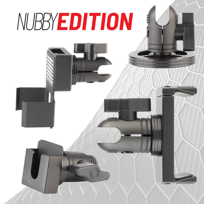 AMPS Compatible Mounting Plate with 1 inch Connector End Nubby Edition