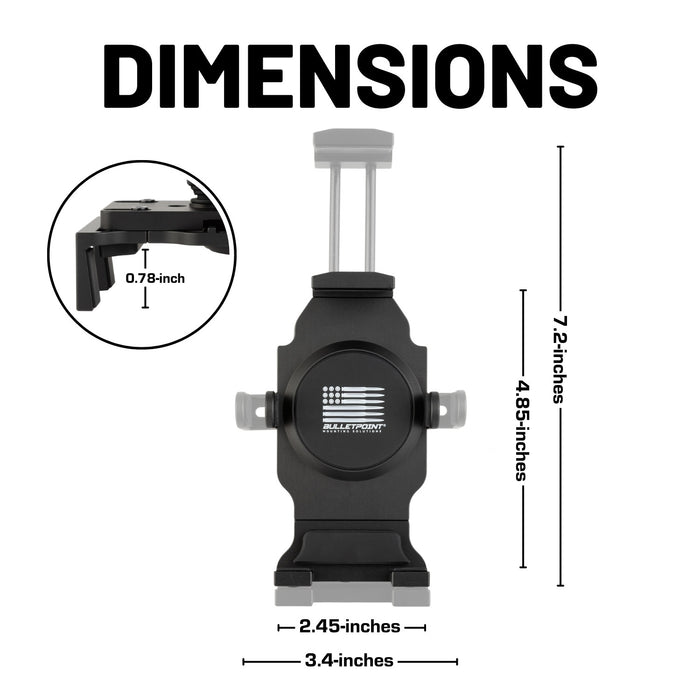 Anti-Vibration Universal Spring-Loaded Phone Holder with 20mm Connector Nubby Edition