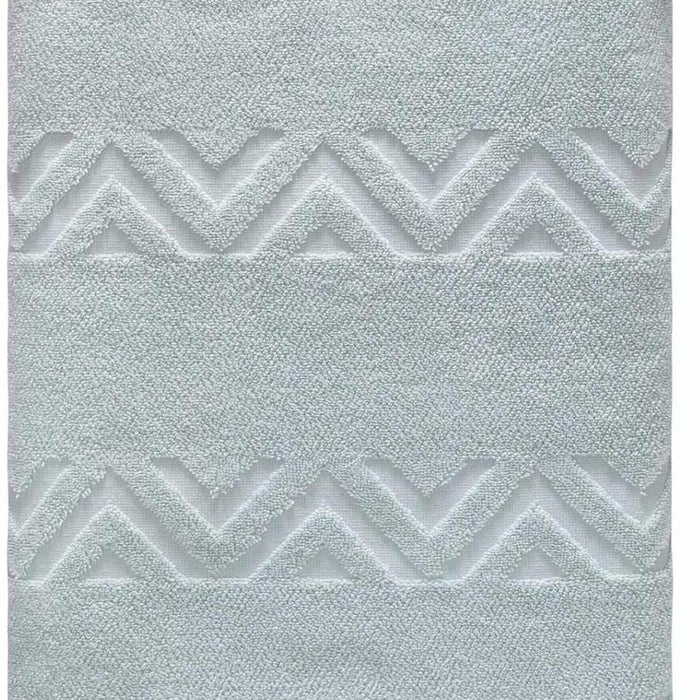 Aqua Jacquard Turkish Cotton 40" X 70" Chevron Bath Sheet