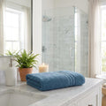 Aqua Turkish Cotton 35" X 66" Bath Sheet