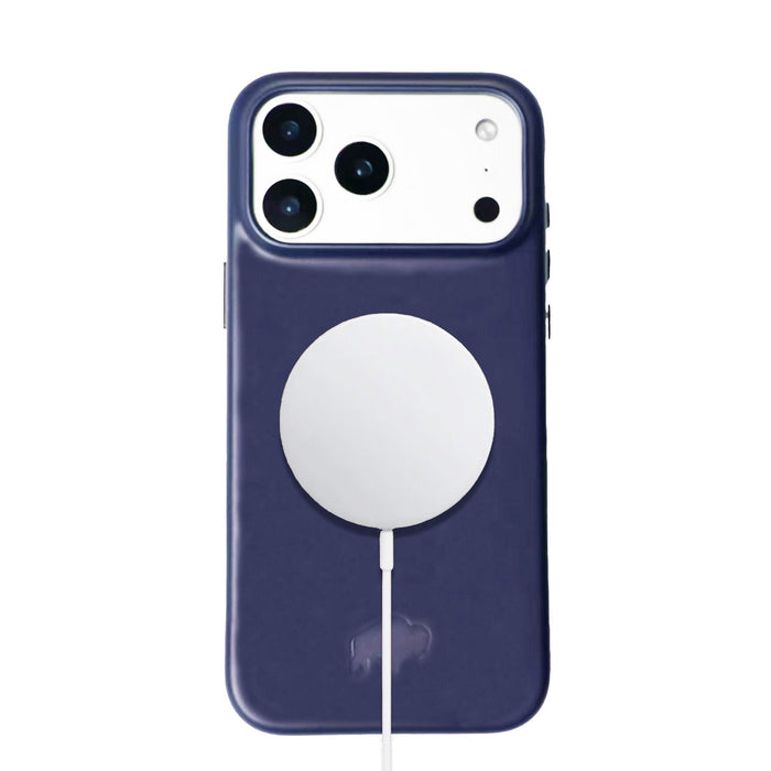 Arden Leather iPhone 18 Pro MagSafe Case, Deep Blue - BlackBrook Case