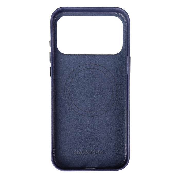 Arden Leather iPhone 18 Pro MagSafe Case, Deep Blue - BlackBrook Case