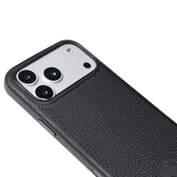 Arden Leather iPhone 18 Pro MagSafe Case, Pebble Black - BlackBrook Case