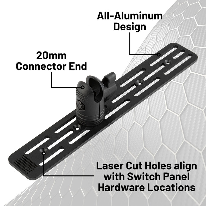 Auxbeam AS Series 8 Gang Switch Panel Mount with 20mm Connector Nubby Edition