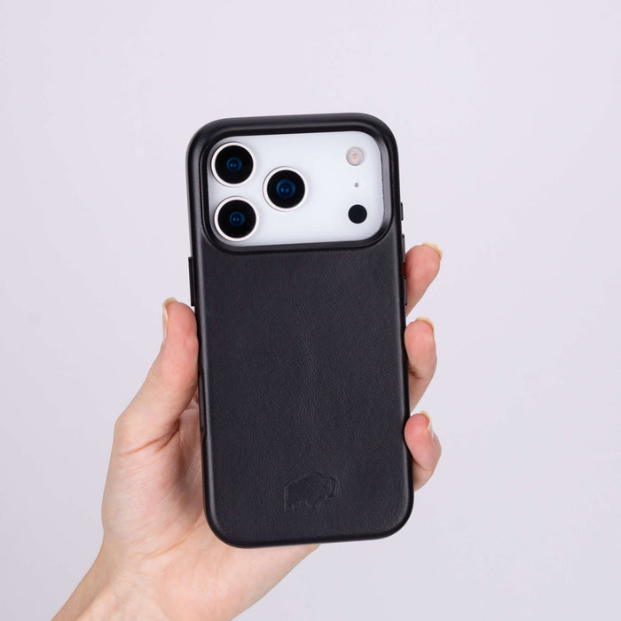 Barlow Leather iPhone 18 Pro Max MagSafe Case, Black - BlackBrook Case