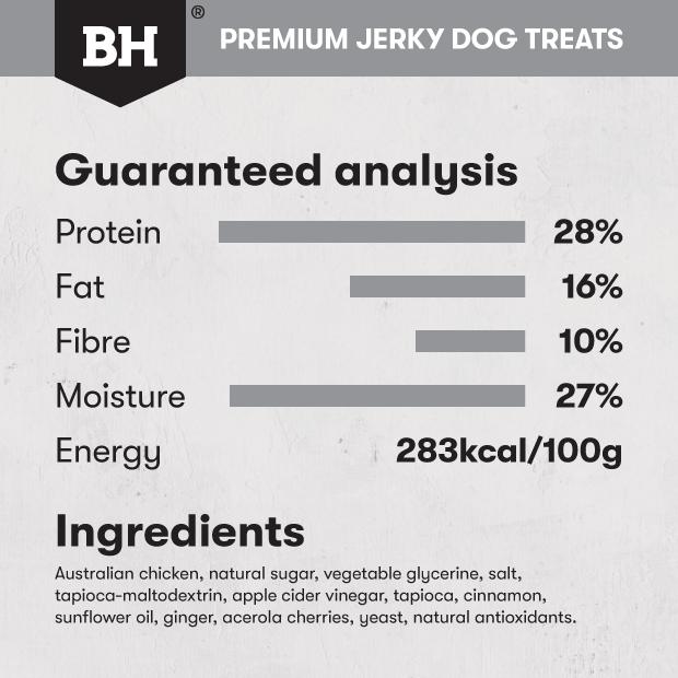 Black Hawk Dog Treats Chicken Jerky Straps 100g
