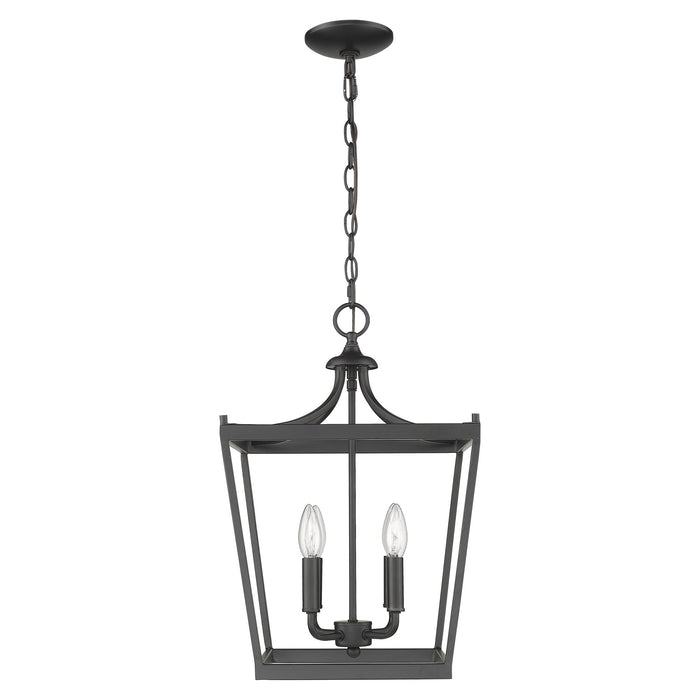 Black Metal Four Light Dimmable Ceiling Light