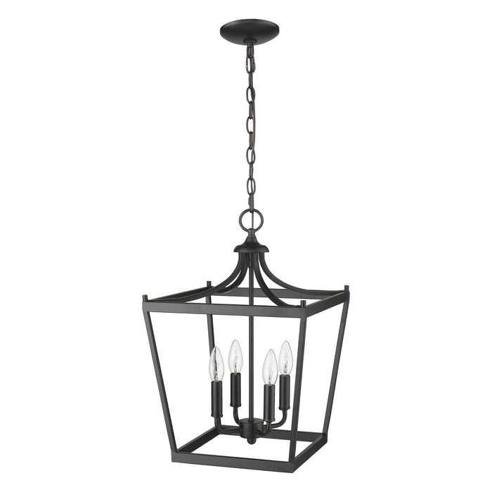 Black Metal Four Light Dimmable Ceiling Light