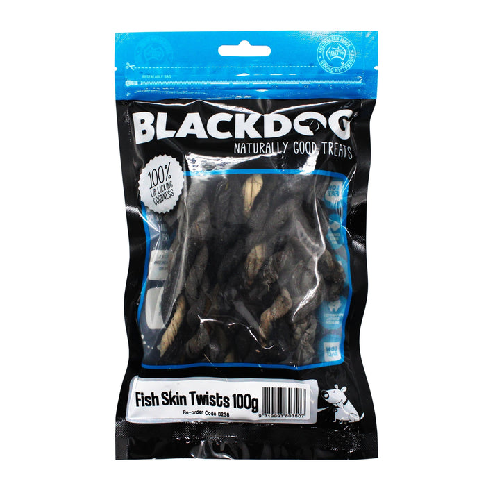 Blackdog Fish Skin Twists Dog Treats 100g-Habitat Pet Supplies