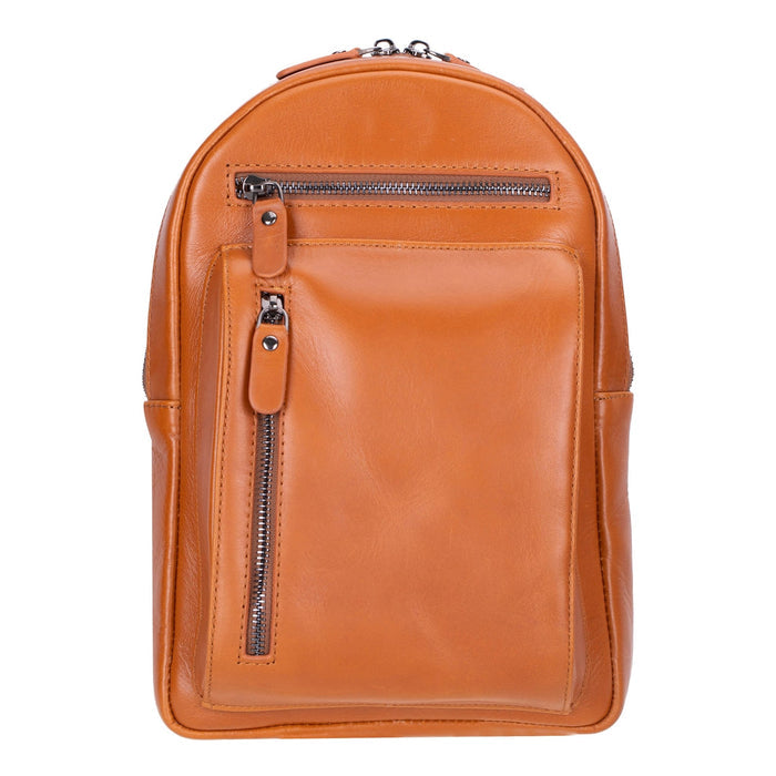 Blake Full‑Grain Leather Crossbody Bag, Tan - BlackBrook Case