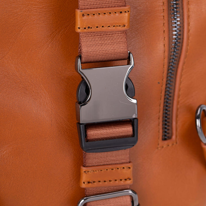 Blake Full‑Grain Leather Crossbody Bag, Tan - BlackBrook Case