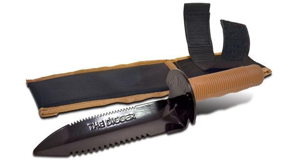 Bounty Hunter Heavy-Duty Metal Detecting Digger Knife with Sheath