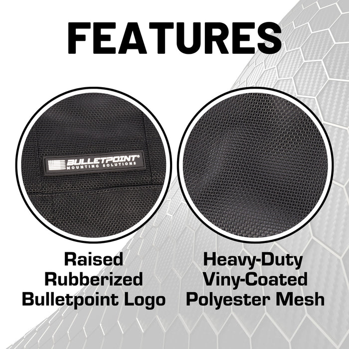 Bulletpoint Multi-Purpose Grab Bar Mesh Storage Bag with Hook & Loop Fastener
