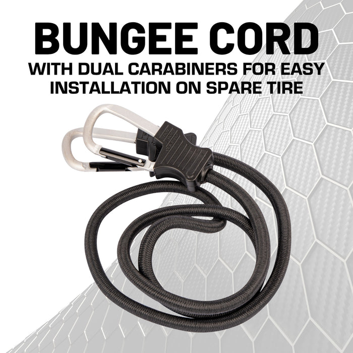 Bulletpoint Spare Tire Hanging Mesh Bag with Dual Carabiner Bungee Cord