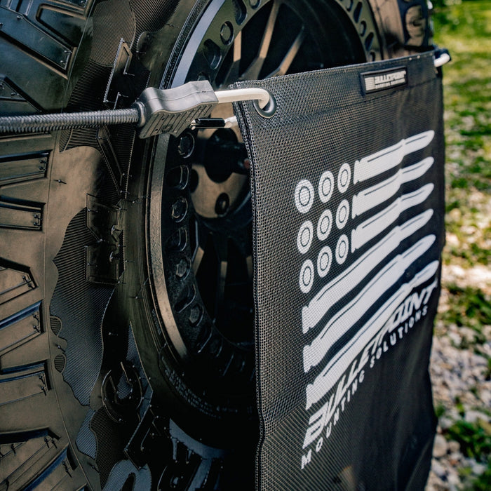 Bulletpoint Spare Tire Hanging Mesh Bag with Dual Carabiner Bungee Cord