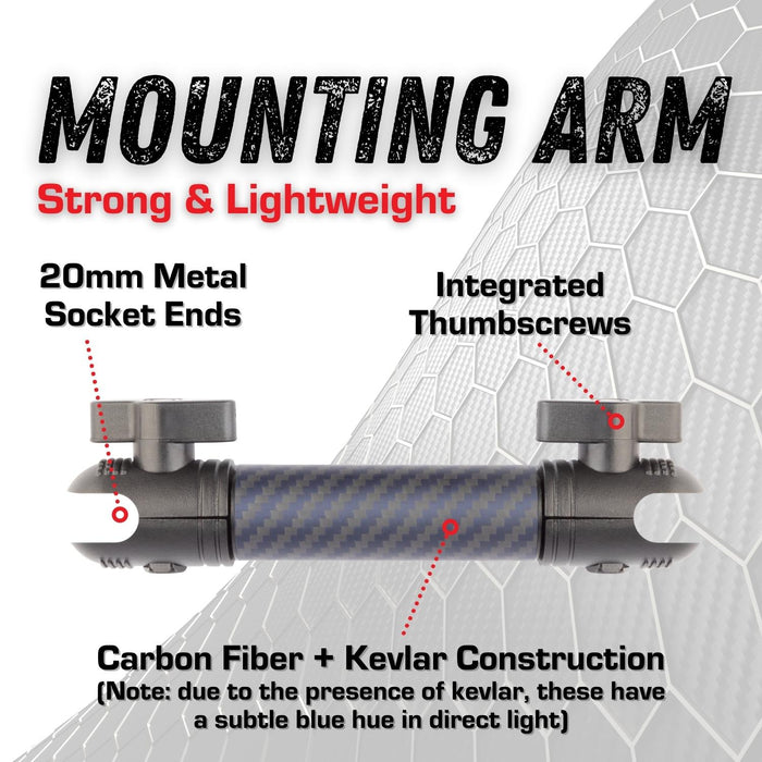 Carbon Fiber/Kevlar Arm and DiabloM6 Magnetic Phone Mount Holder Combo