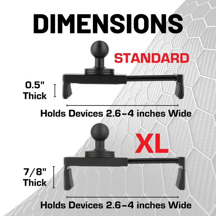 Carbon Fiber/Kevlar Arm and Universal Phone Mount Holder Combo - BASE NOT INCLUDED