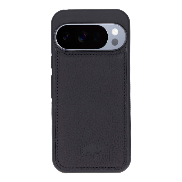 Carter Leather Pixel 10 Detachable Wallet Case, Pebble Black - BlackBrook Case