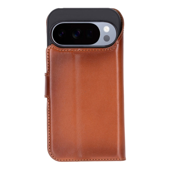 Carter Leather Pixel 10 Detachable Wallet Case, Burnished Tan - BlackBrook Case