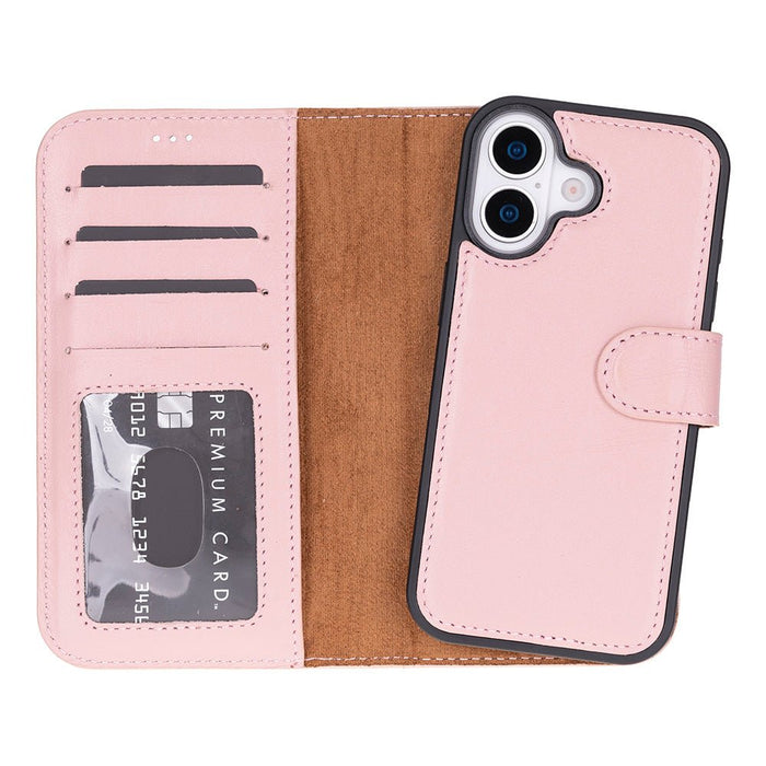 Carter Detachable Leather iPhone 17 Wallet Case, Pink - BlackBrook Case