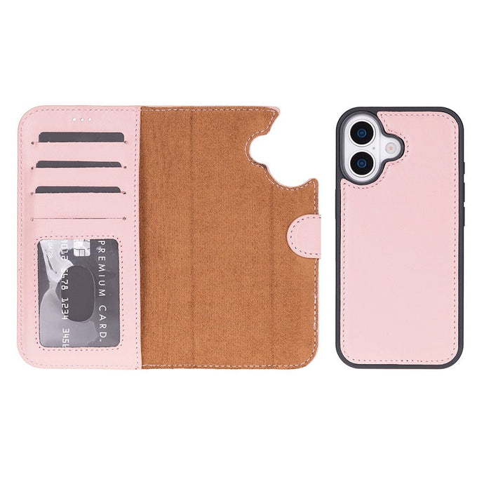 Carter Detachable Leather iPhone 17 Wallet Case, Pink - BlackBrook Case