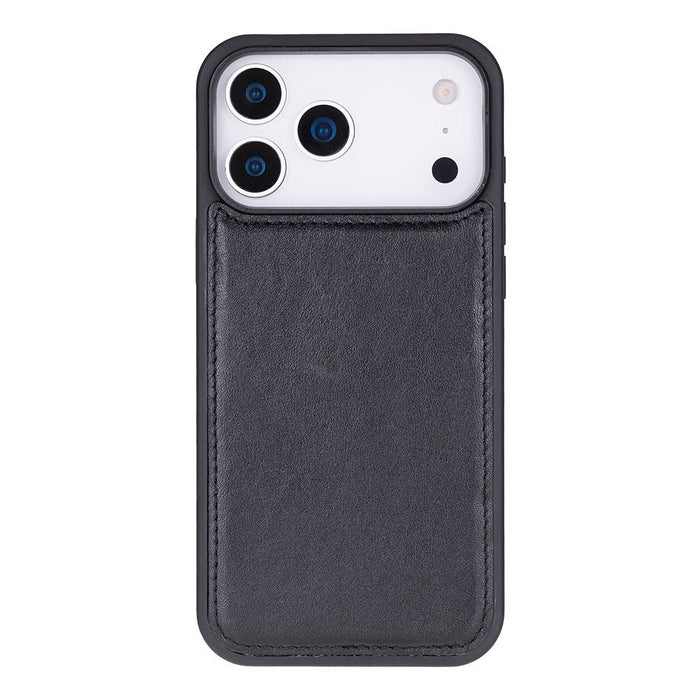 Carter Detachable Leather iPhone 18 Pro Max Wallet Case, Rustic Black - BlackBrook Case