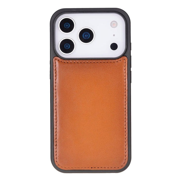 Carter Detachable Leather iPhone 18 Pro Wallet Case, Rustic Tan - BlackBrook Case